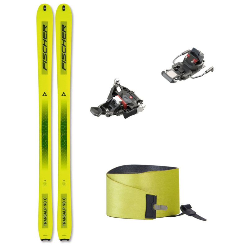 Skialpový set Fischer TRANSALP 90 CARBON + FRITSCHI XENIC 10 + SKINS