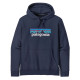 Pánska mikina Patagonia P-6 LOGO UPRISAL HOODY  - tmavo modrá