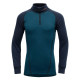 Dětské funkční tričko Devold DUO ACTIVE MERINO ZIP NECK JR  - modrá
