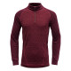 Detské funkčné tričko Devold DUO ACTIVE MERINO ZIP NECK JR  - vínová