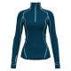 Dámské funkční tričko Crazy ALLURE ZIP  - petrolejová
