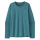 Dámske funkčné tričko Patagonia LONG-SLEEVED CAPILENE COOL DAILY GRAPHIC SHIRT  - petrolejová