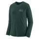 Dámske funkčné tričko Patagonia LONG-SLEEVED CAPILENE COOL MERINO BLEND GRAPHIC SHIRT  - tmavo zelená
