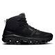 Pánske turistické členkové topánky On CLOUDROCK MID WATERPROOF  - čierna