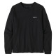 Dámske tričko Patagonia LONG-SLEEVED P-6 LOGO RESPONSIBILI-TEE  - čierna