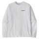 Pánské tričko Patagonia LONG-SLEEVED P-6 LOGO RESPONSIBILI-TEE  - bílá