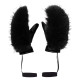 Dámske rukavice Goldbergh HILL FAUX FUR  - čierna