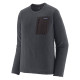 Pánska mikina Patagonia R1 AIR FLEECE CREWNECK  - tmavo šedá