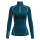 Dámské funkční tričko Crazy ALLURE ZIP  - petrolejová