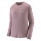 Dámské funkční tričko Patagonia LONG-SLEEVED CAPILENE COOL MERINO BLEND GRAPHIC SHIRT  - růžová