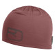 Čepice Ortovox 120 COOL TEC LOGO BEANIE  - tmavě růžová