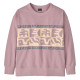 Detská mikina Patagonia CREW SWEATSHIRT  - svetlo ružová