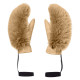 Dámske rukavice Goldbergh HILL FAUX FUR  - svetlo hnedá