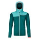 Dámska mikina Ortovox FLEECE PLUS HOODY  - tmavo zelená