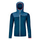 Dámska mikina Ortovox FLEECE PLUS HOODY  - petrolejová