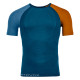 Pánske funkčné tričko Ortovox 120 COMPETITION LIGHT SHORT SLEEVE  - petrolejová